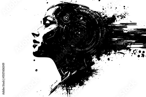 Machine minds evolving through experience, vector design