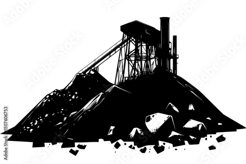 Nations competing for mineral access, vector illustration art