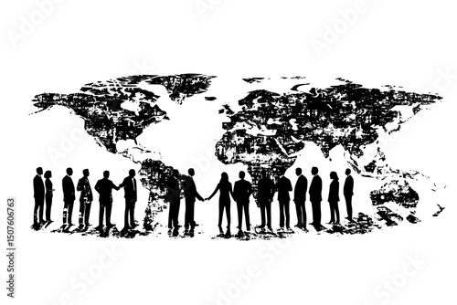 Nations seeking replacement supply agreements, vector illustration