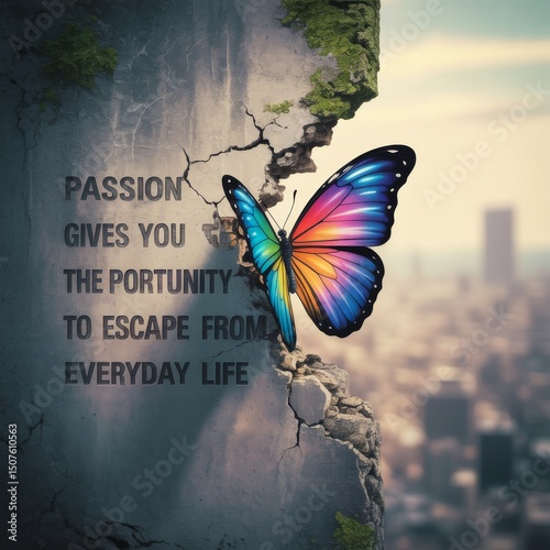 Urban Butterfly Wall Art: Colorful Inspiration and Motivational Messages for Everyday Life