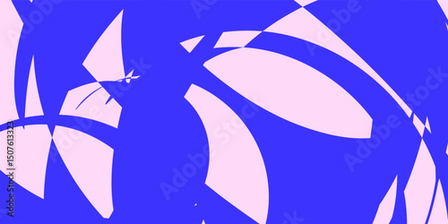Blue Wavy Lines Abstract Background in Trendy Retro Psychedelic Style. Twisted, Swirled, and Distorted Vector Texture Pattern