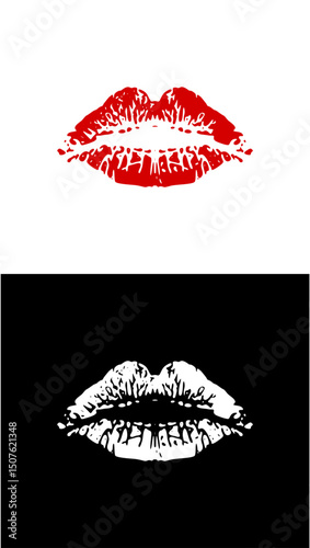 sweet lips vector silhouette mouth vector