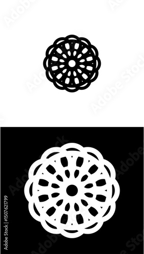 black and white abstract background ornate