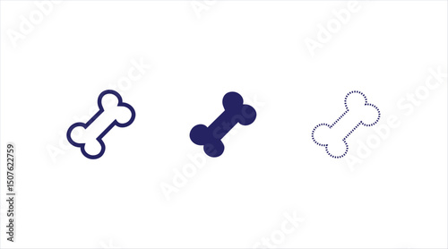 dog chewing bone vector icon. Veterinary, animal, pet care, pet shop. Part of a big icon set family