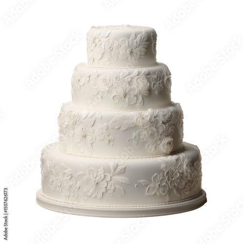 Wedding Cake Isolated on a White Background