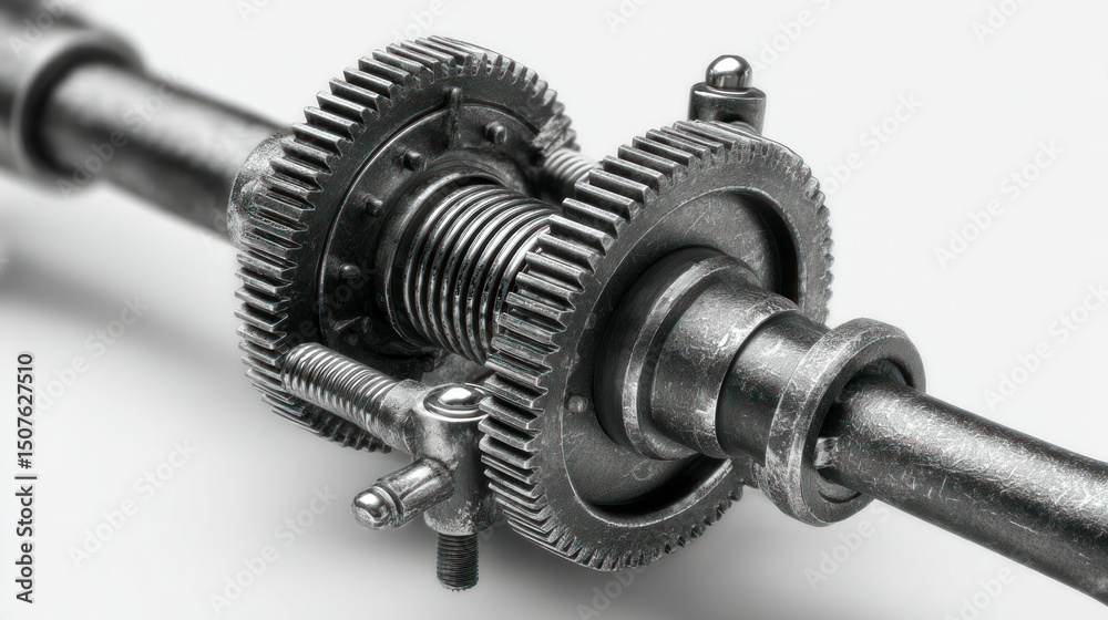 Fototapeta premium Vintage Metal Gear Mechanism CloseUp Detail