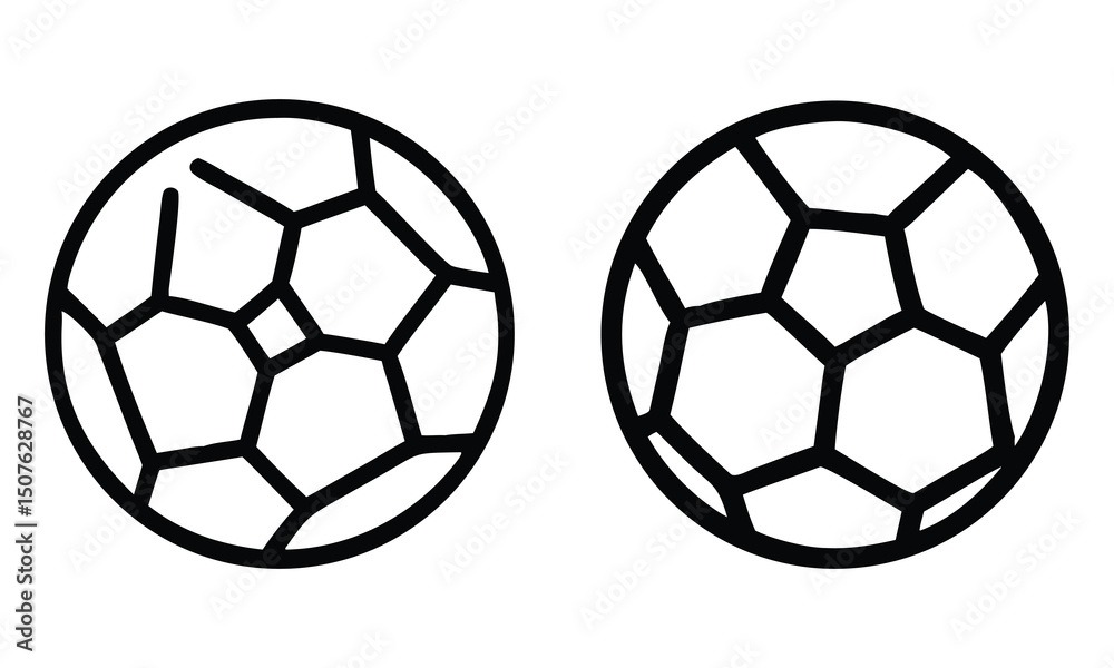 Obraz premium Black and white soccer ball, an isolated sport sphere for game play, a classic football icon