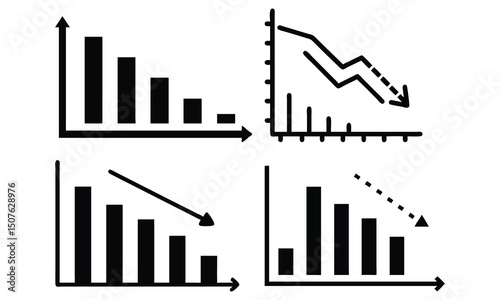 Business financial success graph with arrow growth chart