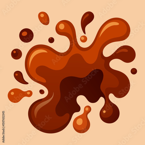 Set of Chocolate Drink Splash