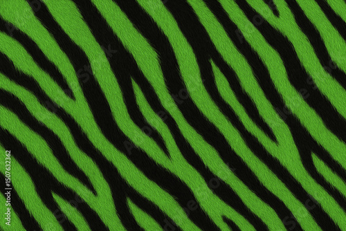 GreenTiger Fur Texture. Animal Print. Background. Wallpaper.