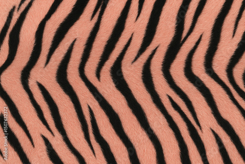 Light Pink Tiger Fur Texture. Animal Print. Background. Wallpaper.