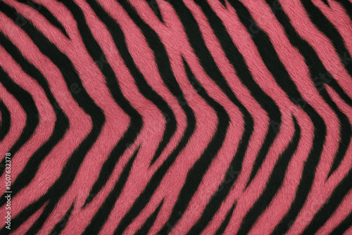 Pink Tiger Fur Texture. Animal Print. Background. Wallpaper.