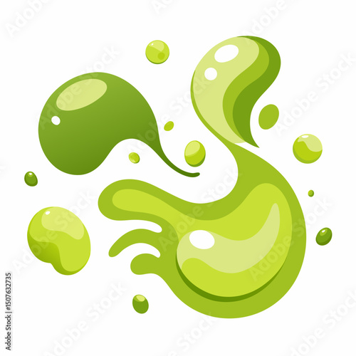 Set of Matcha Drink Splash