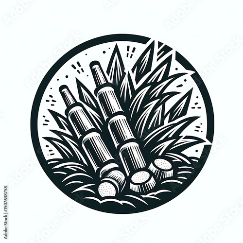 vector illustration of a sugar plant