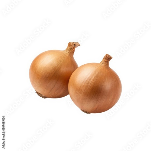 Wallpaper Mural Two brown onions isolated on white background Torontodigital.ca