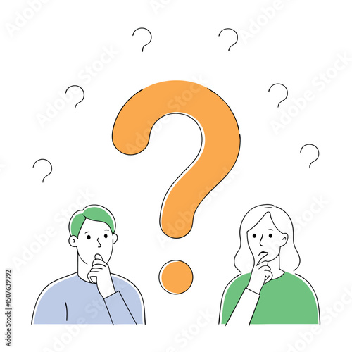 Question Concept Illustration People Thinking Doubt Problem