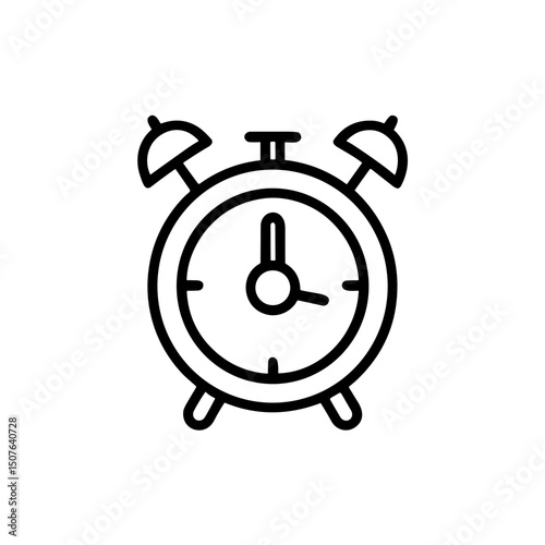 Alarm clock indicating time for preparing college documents  