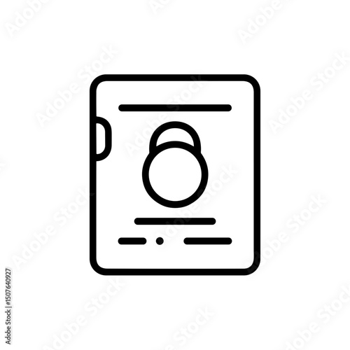 Document with padlock symbol representing concept of Preparing college documents  