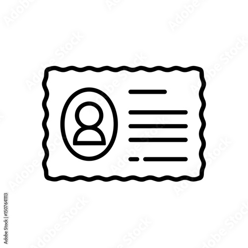 Identification card design with photo and personal information layout  