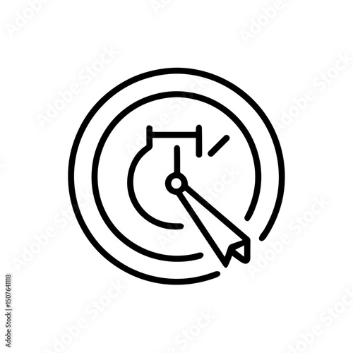Simple outline icon of two-factor authentication process concept  