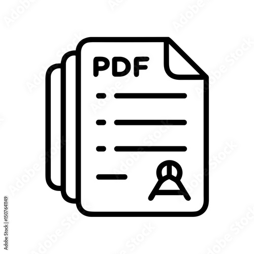 PDF documents stacked in line for digital submission concept of preparing college documents  
