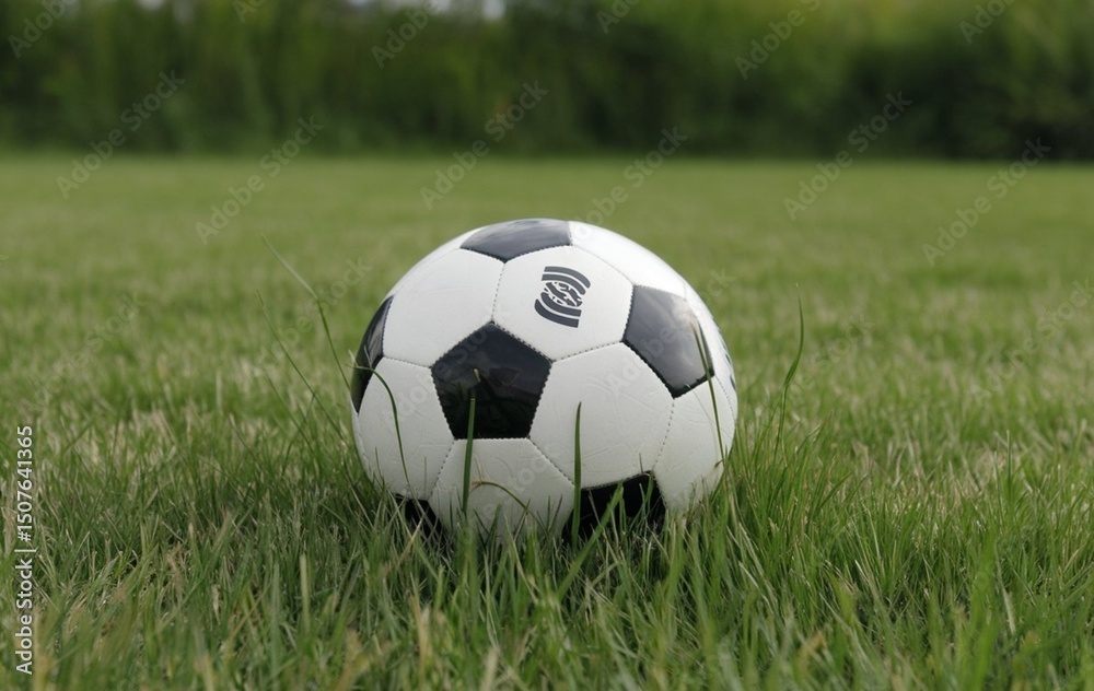Fototapeta premium Soccer ball on the grass