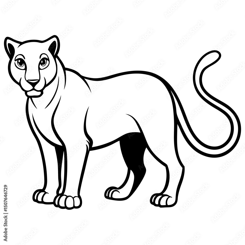 Fototapeta premium vector illustration of a cat