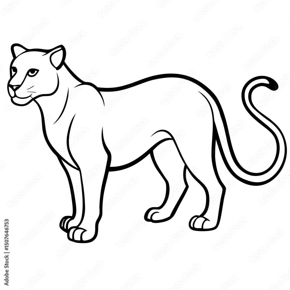 Fototapeta premium vector illustration of a cat