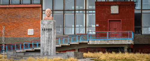 The ruins of Pyramiden in the Svalbard archipelago
