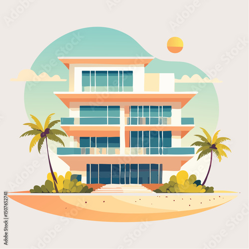 Vector Image: Artist's Rendition of Estate Home (58)