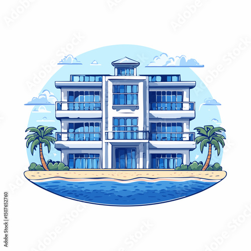 Vector Image: Artist's Rendition of Estate Home (63)