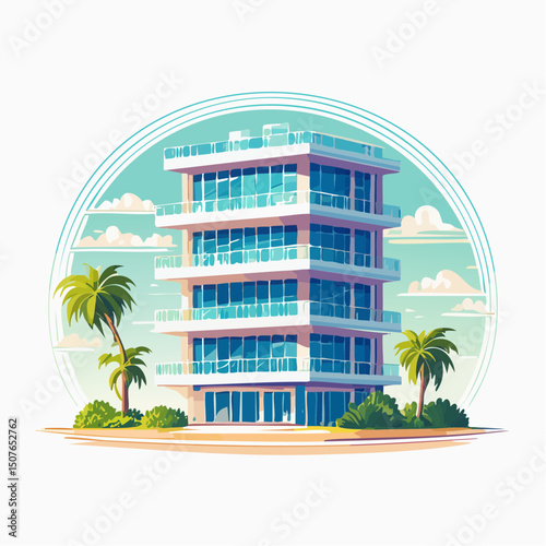 Vector Image: Artist's Rendition of Estate Home (64)
