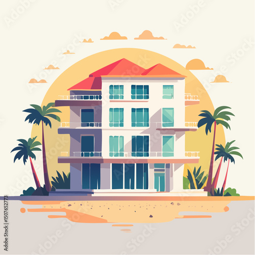 Vector Image: Artist's Rendition of Estate Home (71)