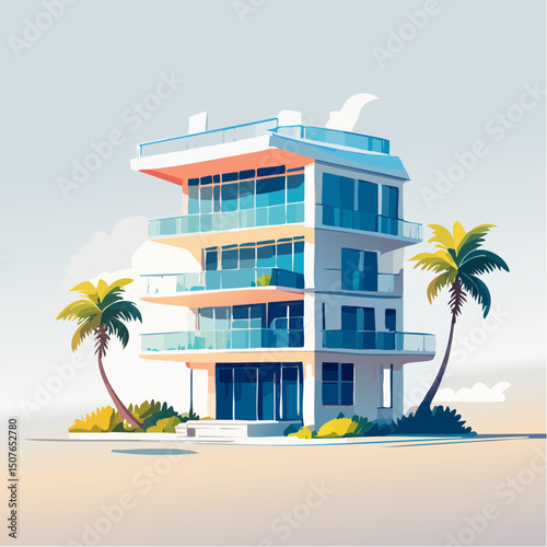 Vector Image: Artist's Rendition of Estate Home (67)