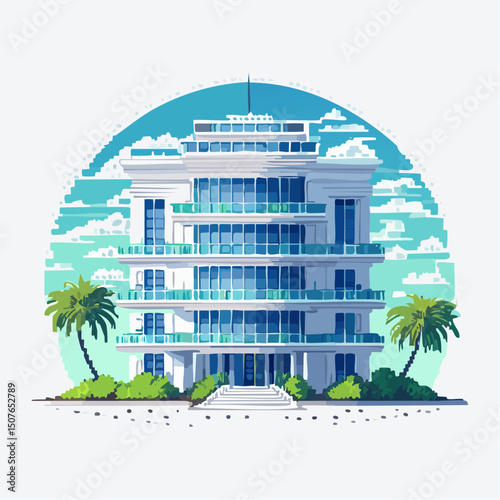 Vector Image: Artist's Rendition of Estate Home (78)