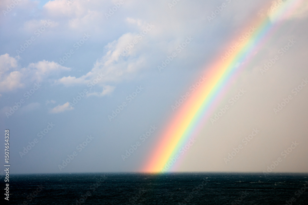 Fototapeta premium 海にかかる虹