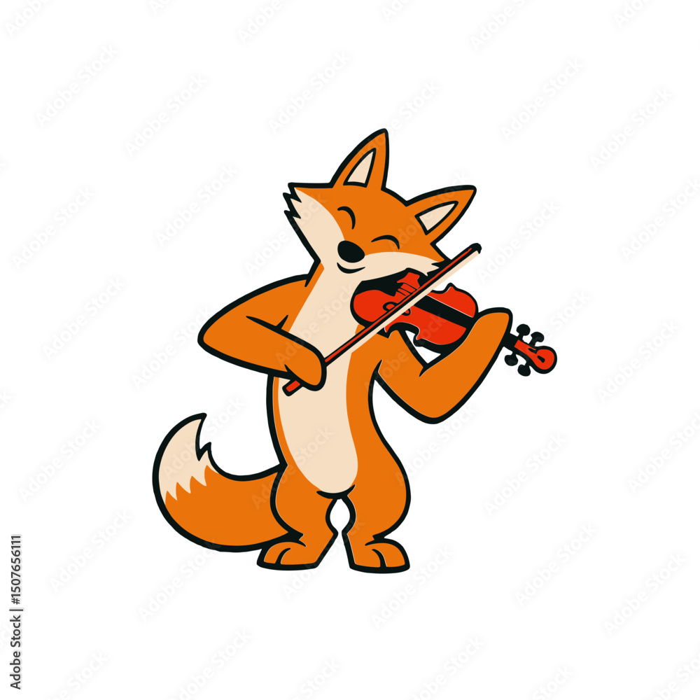 Fototapeta premium red fox cartoon