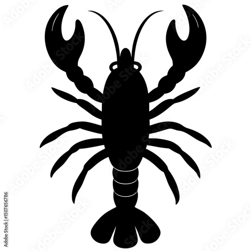 Lobster vector illustration on a white background.