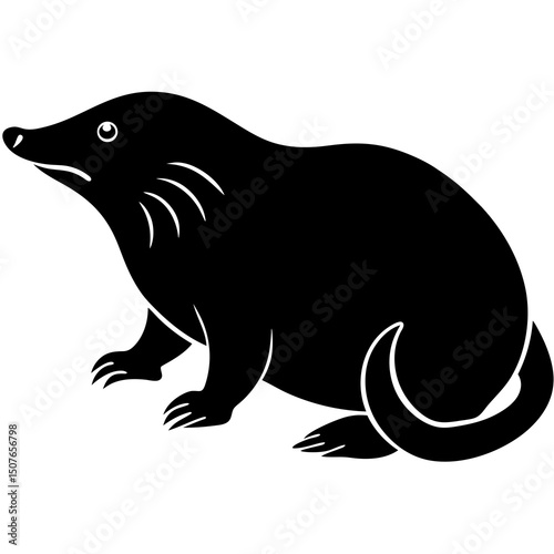 vector illustration of a Mole on a white background.