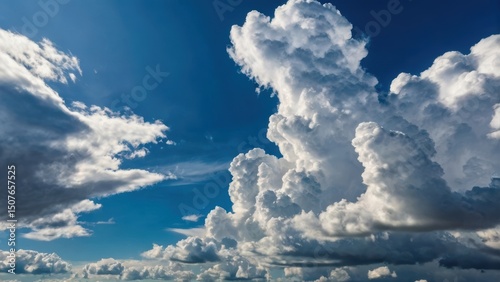 blue sky with soft white clouds and radiant lens flares. A fresh and vibrant atmosphere ideal for summer or nature-themed visuals.