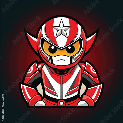 Biker vector design mascot logo 