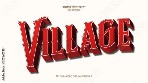 Village retro vintage text effect