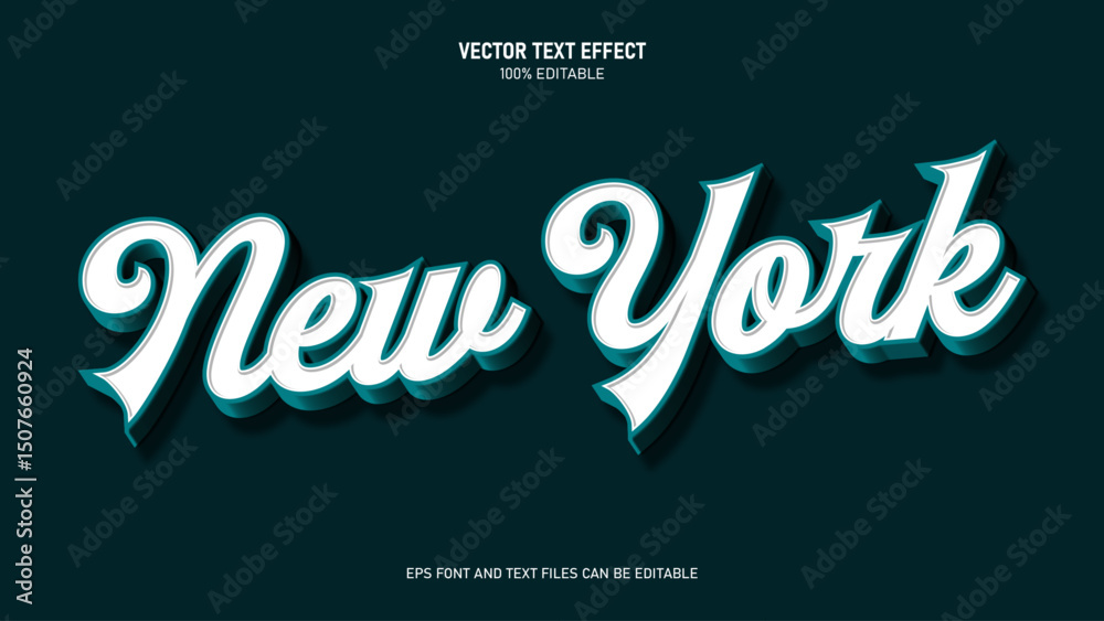 New york text effect