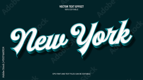 New york text effect