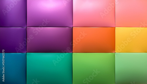 colorful square gradient design with purple green and orange pastel colors
