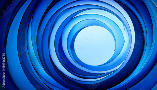 abstract blue overlapping circle background