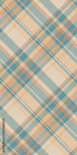Invitation check tartan texture, unique fabric background seamless. Kingdom vector textile pattern plaid in orange and light colors.