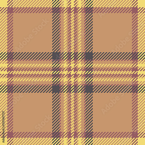 Elegant warmtoned plaid pattern.  Perfect for autumnal designs, fashion textiles, or website backgrounds.  The muted colors create a sophisticated and cozy feel, evoking comfort and style.