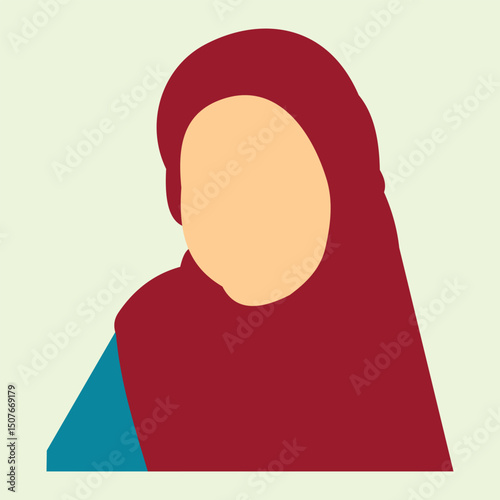Illustration of a Muslim woman. Cute Muslim girl wearing traditional Indonesian clothes. Illustration element design of a Muslim woman wearing a pink hijab and pink clothes.