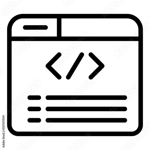 website coding line icon	
